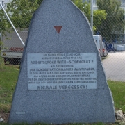 Memorial stone at the airport area