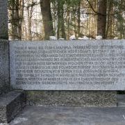 Memorial stone by the main road