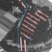 Survey of the barracks of the former concentration camp Gunskirchen - Aerial view of the US Army from 20.04.1945 - 13 o'clock