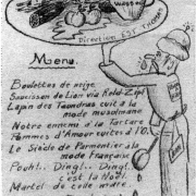 Fantasy menu LeCaer from the concentration camp Schlier-Redl-Zipf