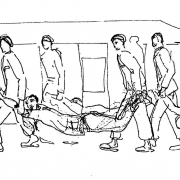 Concentration camp Gusen I: drawing 1 by Lodovico Barbiano di Belgiojoso