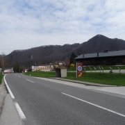 View of the memorial, the former kitchen barrack and the memorial