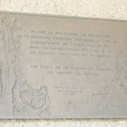 Memorial plaque at the dam wall