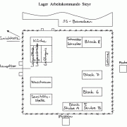 Plan aus der Anfangszeit, gezeichnet von tschechischen Überlebenden