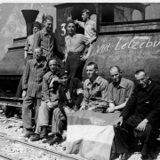 KZ-Ebensee: befreite Luxemburger, Mai 1945