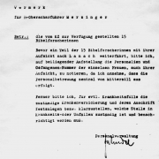 Facsimile: Transfer letter from the concentration camps Mittersill and Lannach