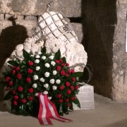 Memorial stone in tunnel system