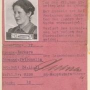 Berkers Katharina Lagerausweis Ravensbrück