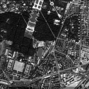 Satellite photo: former camp site with GPS data